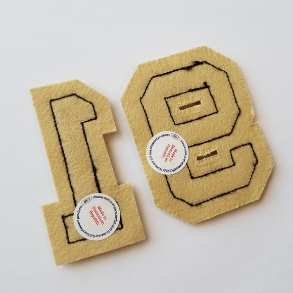 ❗Vintage Style Gold Jacket Number Patches #1 and #9❗ - Picture 4 of 4